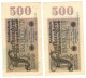 Color 500 Million WW2 Germany Nazi Propaganda FORGERY Overprint On Genuine 1923 Banknote AUNC - Other & Unclassified