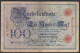 Reichsbanknote 100 Mark 1903 UDR T Serie C Ro 20 Pick 22 F (4)   (28273 - Other & Unclassified