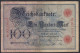 Reichsbanknote 100 Mark 1903 UDR T Serie C Ro 20 Pick 22 F (4)   (28273 - Sonstige & Ohne Zuordnung