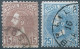 ROMANIA - ROUMANIE - RUMANIEN,1880 Prince Karl I, 15B & 25B,Oblitérée - Used Stamps