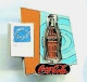 PIN'S DE LUXE TRES RARE > LA BOUTEILLE COCA COLA TOURNE SUR ELLE-MÊME -TRES BON ETAT -REF-PIN'S COCA & J.O.695-695A - Coca-Cola