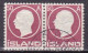 IS012E – ISLANDE – ICELAND – 1912 – KING FRDERIK VIII – SG # 105(x2) USED 77 € - Oblitérés