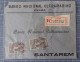Portugal, Carta Registada De Evora Para Santarem, 1931 Banco Nacional Ultramarino - Lettres & Documents
