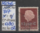 1958 - NIEDERLANDE - FM/DM "Königin Juliana" 12C Auf 10C Karminbraun - O  Gestempelt - S. Scan (717o 01-02 Nl) - Usati