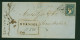 British India 1854 QV 1/2a Half Anna Litho / Lithograph Stamp Franking On Cover Kurnool To Secunderabad As Per Scan - 1854 East India Company Administration