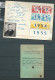 Sur Carte Déporte Du Travailde 1952 , 6 Vignettes,1952 à 1954 De FNDT, On Joint  Une Licence De Circilation AM242 02 - Cartas & Documentos