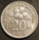 MALAISIE - 20 SEN 2001 - Agong - KM 52 - ( MALAYSIA ) - Malaysia