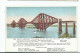 Scotland  Postcard Forth Bridge Valentine's Steam Train Crossing - Kunstwerken