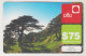 LEBANON - Barouk Cedars Tree , Alfa Recharge Card 75$, Exp.date 31/03/11, Used - Libanon