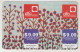 LEBANON - Pink And Red Flowers (Half Size X2) , Alfa Recharge Card 9.09$, Exp.date 15/08/18, Used - Libanon