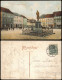 Ansichtskarte Radeberg Markt Mit König Albert-Denkmal 1911 - Radeberg