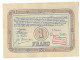 Noodgeld 1 Fr Lodelinsart 15 Mars 1915 - 1-2 Francs