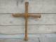 Ancien Crucifix Croix En Corde Design Audoux Minet Vintage - Andere & Zonder Classificatie