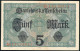 Deutsches Reich Darlehnskassenschein 5 Mark 1. Aug. 1917 Rote Kenn Nr.R15136911(8stellig) Rosenberg Nr.54c, I-II - 5 Rentenmark