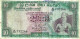 SRI LANKA CEYLON 10 RUPEES GREEN MAN STATUE FRONT & STATUE BACK DATED 01-02-1971 P.74 F+ READ DESCRIPTION CAREFULLY !!! - Sri Lanka