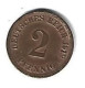 Empire 2 Pfennig 1912  A Km 16   Vf+ - 2 Pfennig