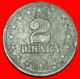 * COMMUNIST STAR: YUGOSLAVIA  2 DINARS 1945 ZINC! WARTIME (1939-1945) · LOW START ·  NO RESERVE! - Jugoslawien