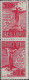 BRAZIL - TÊTE-BÊCHE CARDINAL PACELLI VISIT TO BRAZIL (3rd ISSUE, RED, 300 RÉIS) 1934 - MNH - Cristianismo