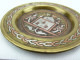 Delcampe - Vintage Brass Ashtray Inlaid Silver And Copper Islamic Motifs #2291 - Ashtrays