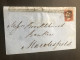 1854 QV GB 1d Red Perf Shifted148 Post Mark See - Lettres & Documents