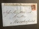 1854 QV GB 1d Red Perf Shifted148 Post Mark See - Covers & Documents