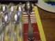 LOT DE 12 CUILLERES EN INOX GUY DEGRENNE MODELE REGENT NEUVE DES ANNEES 70 80 AVEC LEUR BOITE D ORIGINE  ET EMBALLAGE - Spoons