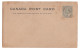 Canada 1903 KEVII Postal Stationery Card Sc UX22 Unused Dark Buff - Officiële Postkaarten