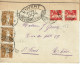 134 X 3 + 158 X 2 Lettre Pour Saint Fons Rhône Du 8-11-1918 Censure Ouvert Par L'autorité Militaire N° 254 - Autres & Non Classés