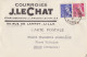 CP "Courroies" Obl. Lille-Rives Le 22/1/41 Sur 10c + 70c Mercure N° 407, 416 (tarif Du 1/12/39) Pour Sedan - 1938-42 Mercure