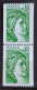 France 1977 N°1980 + N°1980a  **TB Cote 5€60 - Coil Stamps