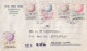 INDONESIE--1958--Lettre De SEMARANG Pour LEOPOLDVILLE (Congo Belge)...timbres (5 Valeurs)...cachets...Vignettes Au Verso - Indonesia