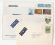 1970s 4 X ICELAND Multi Stamps COVERS With Aircraft On Airmail Label To GB Aviation Flight Cover - Aéreo