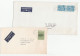 1970s 4 X ICELAND Multi Stamps COVERS With Aircraft On Airmail Label To GB Aviation Flight Cover - Airmail