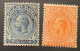 Falkland Islands SG76+78 Shade? VF MNH**, 1921-28 Wmk Script CA, 2 1/2d+6d  (Iles Falkland British Empire - Islas Malvinas