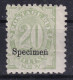 New South Wales Postage Due Sc J10 Mint Hinged SPECIMEN OVPT - Ongebruikt