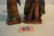 C65 2 Authentiques Statues En Plâtre Grataloup - Gips