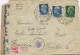 ITALIE  - LETTRE CENSUREE AFFRANCHIE N° 229 +  234 X 2 - - Poste Militaire (PM)