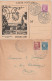 Cérès De Mazelin, Carte De Chatillon Sur Seine 1er Jour 1945, Lettre Oblitération  Coins Datés. Collection BERCK. - 1945-47 Cérès Van Mazelin