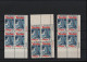 USA Michel Cat.No. Mnh/** 903 Different Positions And Different Plate Nos - Plate Blocks & Sheetlets