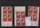 USA Michel Cat.No. Mnh/** 887 Different Positions And Different Plate Nos - Plaatnummers