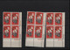 Delcampe - USA Michel Cat.No. Mnh/** 887 Different Positions And Different Plate Nos - Numéros De Planches