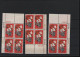 Delcampe - USA Michel Cat.No. Mnh/** 887 Different Positions And Different Plate Nos - Plate Blocks & Sheetlets
