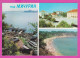 309027 / Bulgaria - Michurin (Tsarevo Town)( Burgas Region ) - 3 Views Center Square Beach Boat Port 1987 PC Bulgarie - Bulgarie