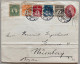 DENMARK 1912, STATIONERY COVER, USED TO GERMANY, 117 IN RING & HORNBAEK CITY CANCEL, 5 DIFF STAMP, KING, COAT OF ARM - Covers & Documents