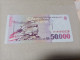 Billete Rumania, 50000 Lei, Año 2000, Serie A, Nº Bajisimo, UNC - Roemenië