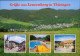 Ansichtskarte Leutenberg Panorama, Rathaus, Freibad, Straße 1999 - Leutenberg