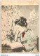 FEMME JAPONAISE CARTE COUPEE FORMAT  12 X 9 CM VOIR LES DEUX SCANS - Other & Unclassified