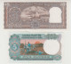 India, Reserve Bank. Banconote 10 + 5 Rupie 1975/2002 Pick 80 FDS - India