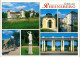 Ansichtskarte Rheinsberg Schlossansichten, Statue, Pavilion 1995 - Rheinsberg