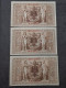 LOT 3 BILLETS N° SUIVIS 1000 MARK 21 04 1910 BERLIN SERIE Y REICHSBANKNOTE ALLEMAGNE (06 07 08) - 1.000 Mark